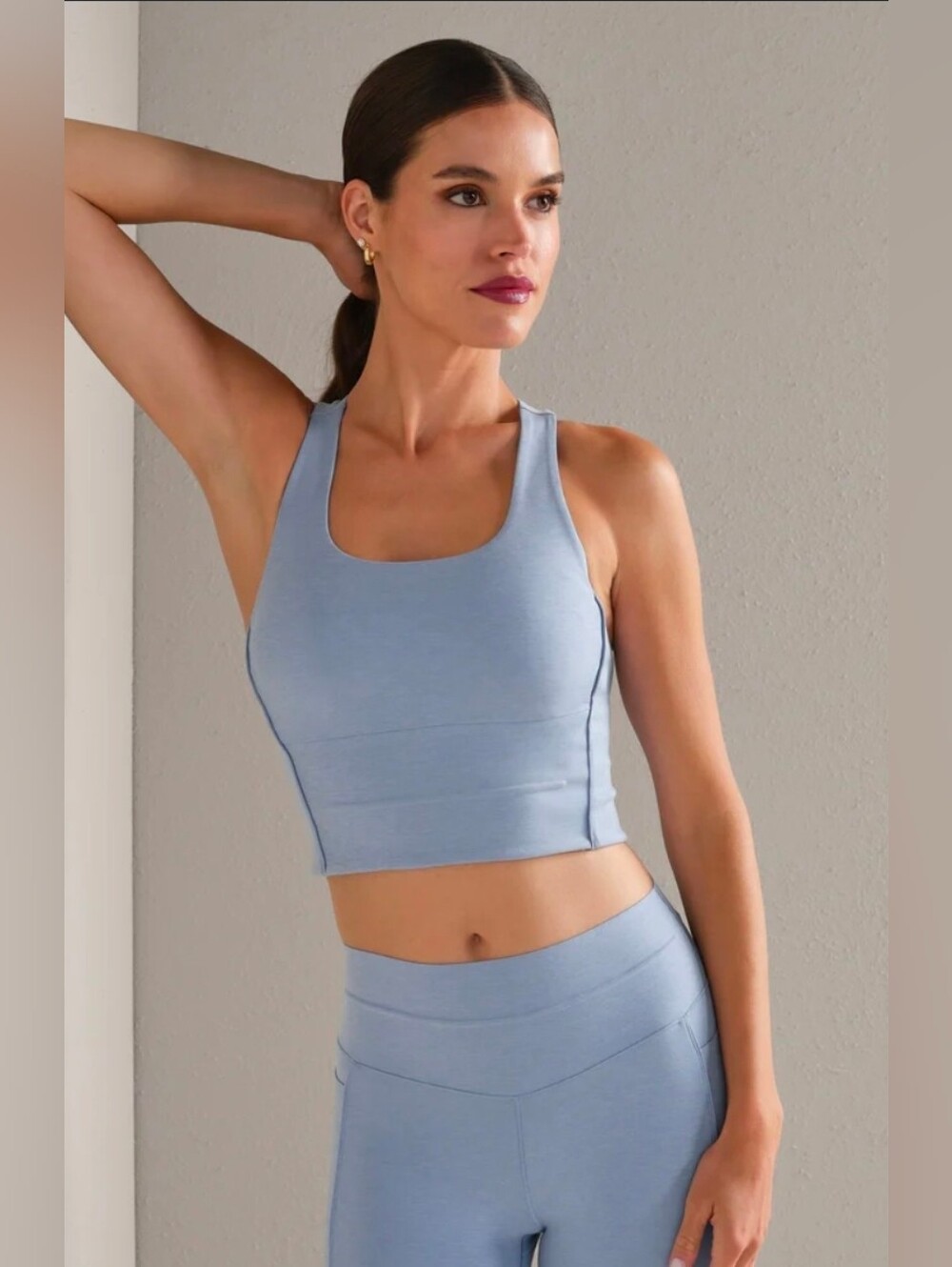 RHONE Heather Revive Longline Bra Forever Blue Heather Small NWT Racerback
